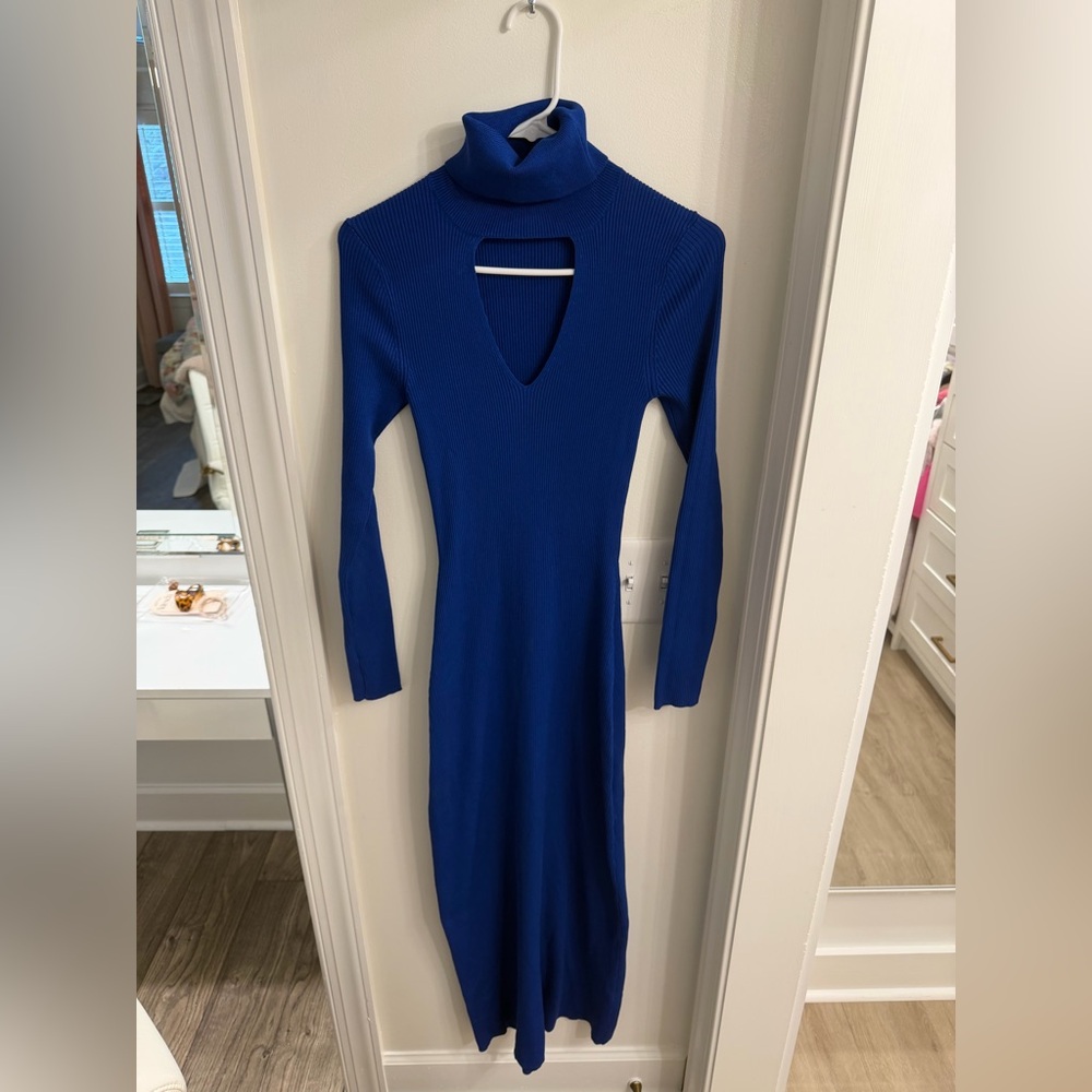 ZARA ribbed knit turtleneck dress